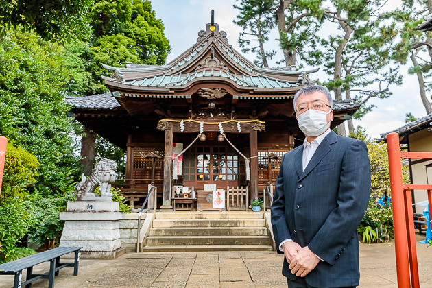 イメージ:ギガらくカメラの導入により、敷地内の死角を把握。地域にねざす、親しまれる神社として近隣エリアの平穏を守る