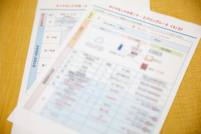 保育園を回った際にNTT東日本の社員が利用した、ICT機器を把握するためのアンケート