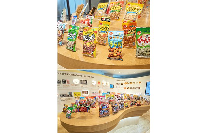 2022年に完成した新社屋のショールーム。会社の歴史や商品が展示されている