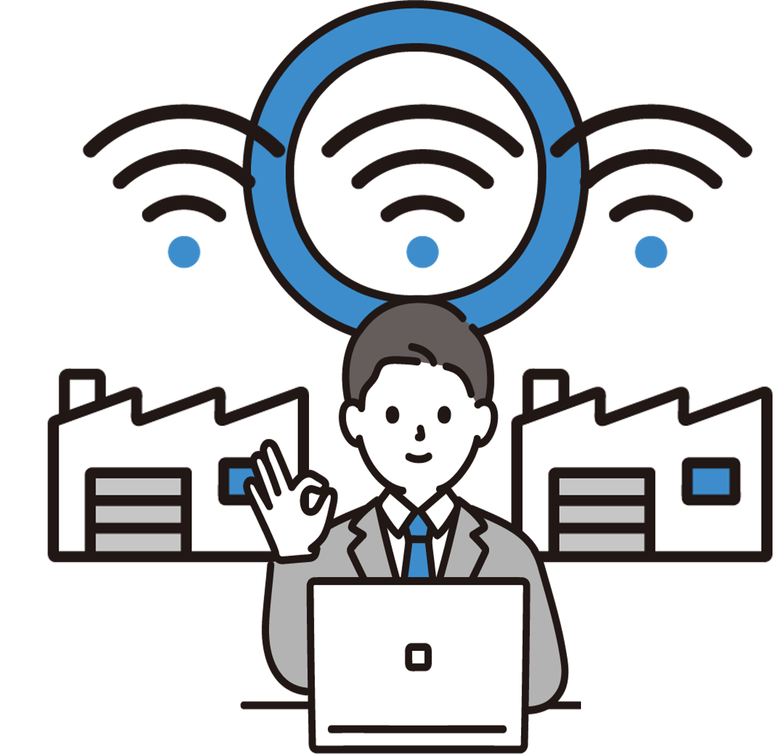 イメージ：自社専用で安定・高速大容量通信