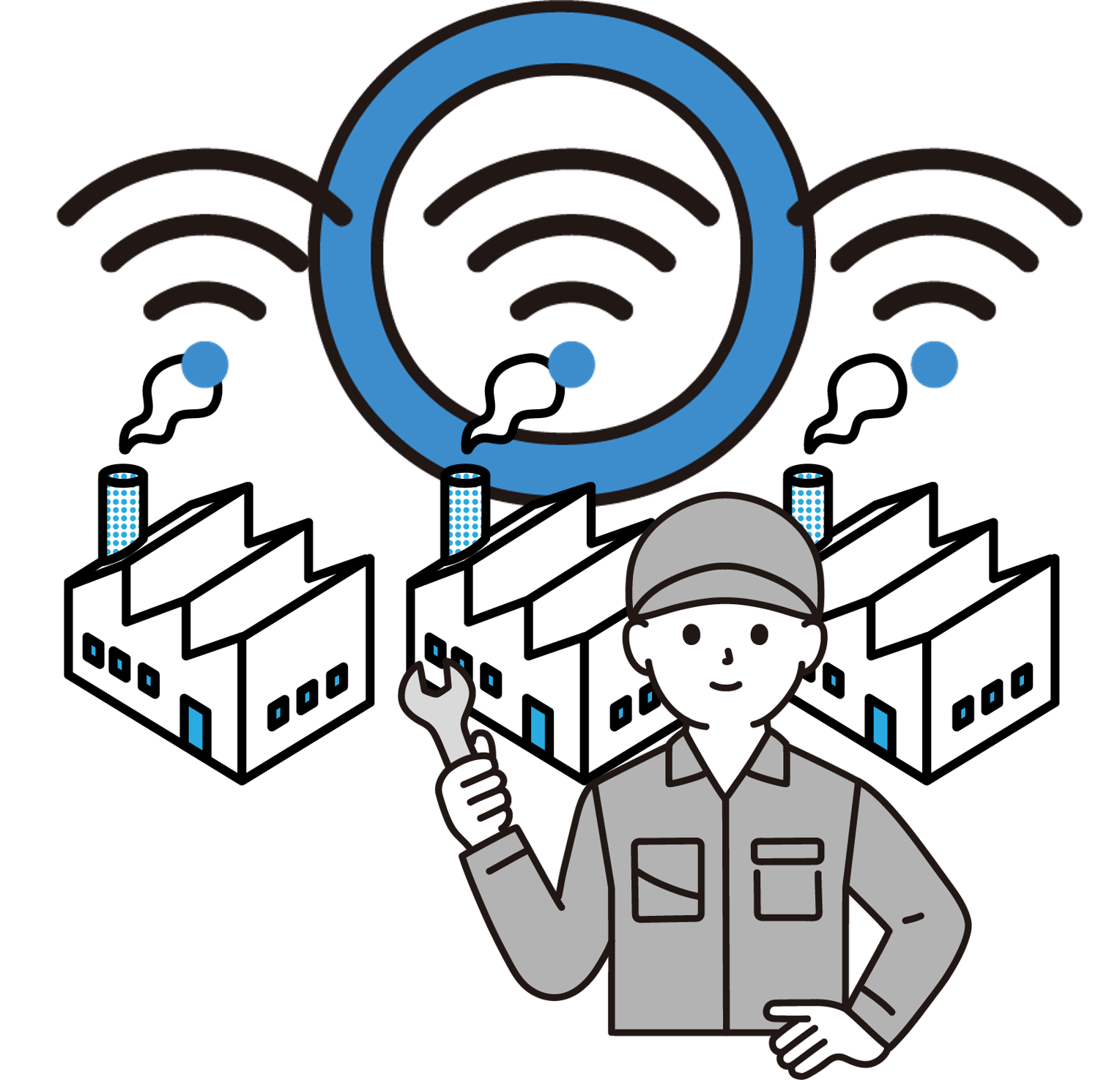 イメージ：広域なエリアカバレッジ