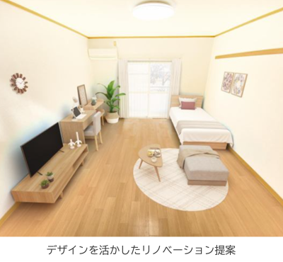 イメージ：アクセントクロスで物件の差異化