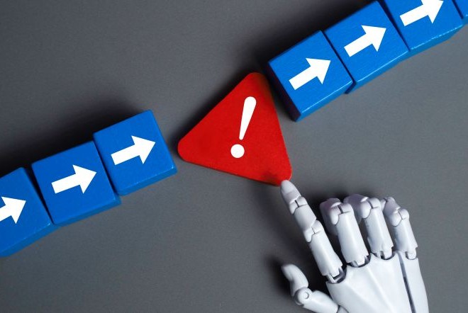 イメージ：AIの間違いで損害が出た場合、どこまでが会社の責任になるのか？