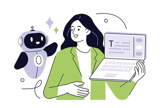 イメージ：仕事で生成AIを使うことが「当たり前」の企業が増えつつある