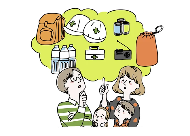 イメージ:防災の取り組みで個人でできる3つのこと