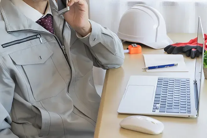 イメージ：現場事務所立ち上げ時の電話に関する課題とは？