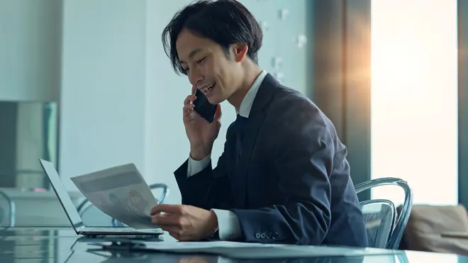 イメージ：固定電話の工事までの流れ【6ステップ】