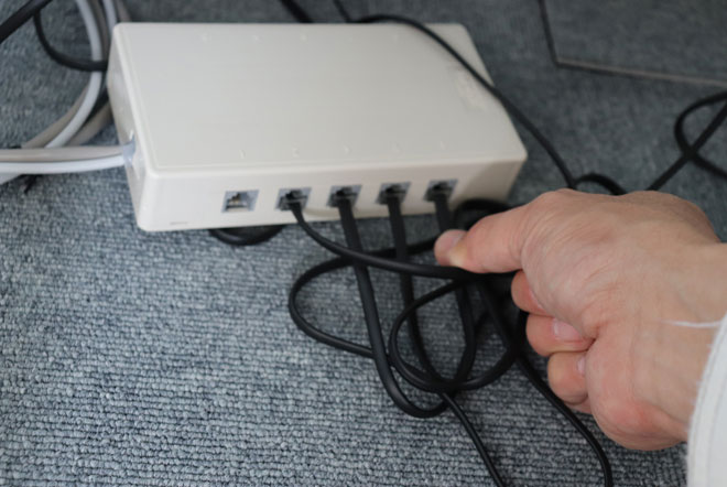 イメージ：ビジネスフォンの3種類の配線方法