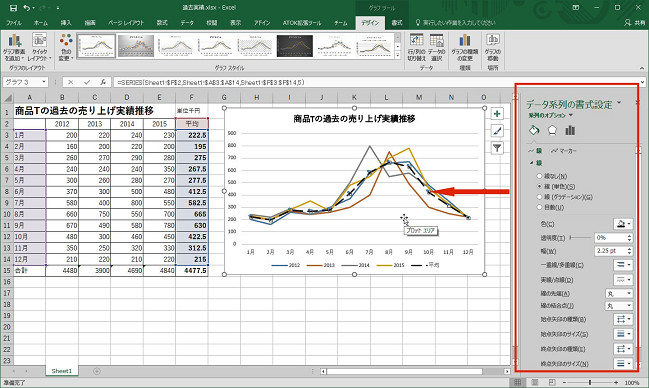 エクセルで売り上げ予測を立てて目標を設定する-5