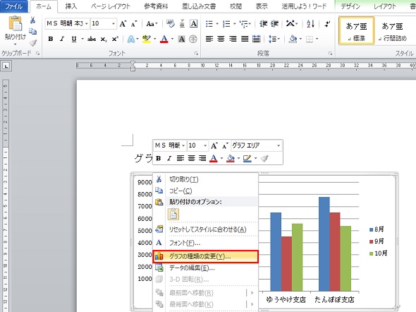 簡単ステップでワードにグラフを挿入しよう-6