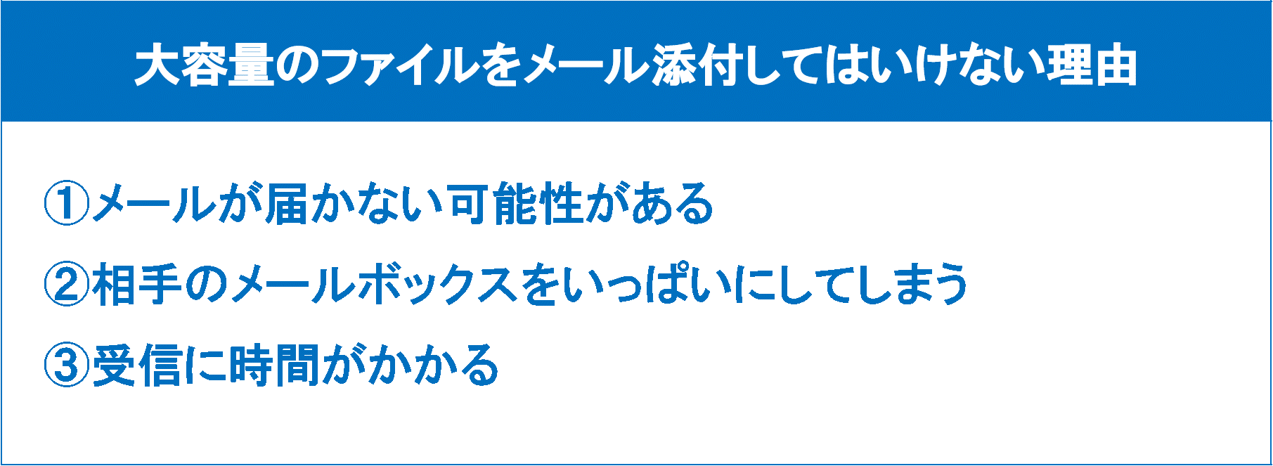 イメージ：なぜ大容量のファイルをメール添付してはいけないのか