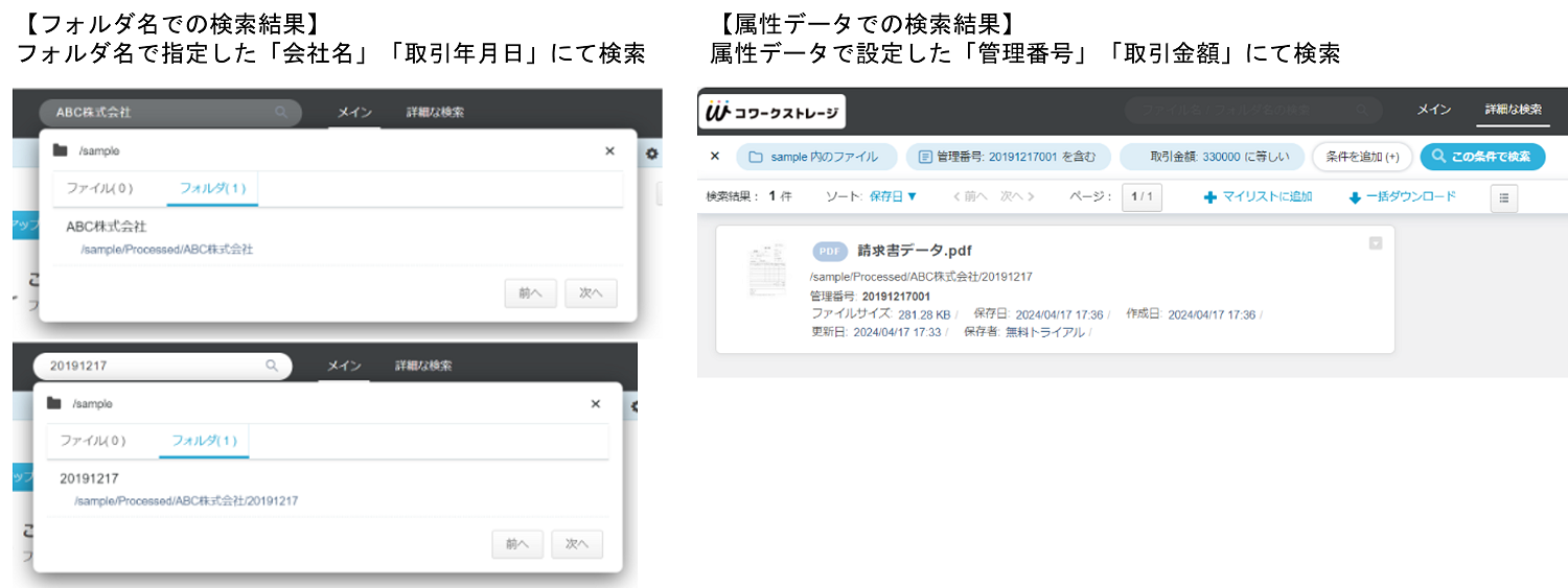 イメージ：検索結果