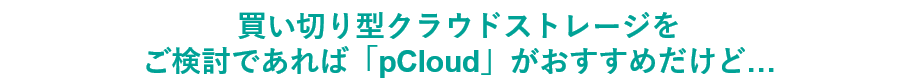 イメージ：買い切り型のpCloud