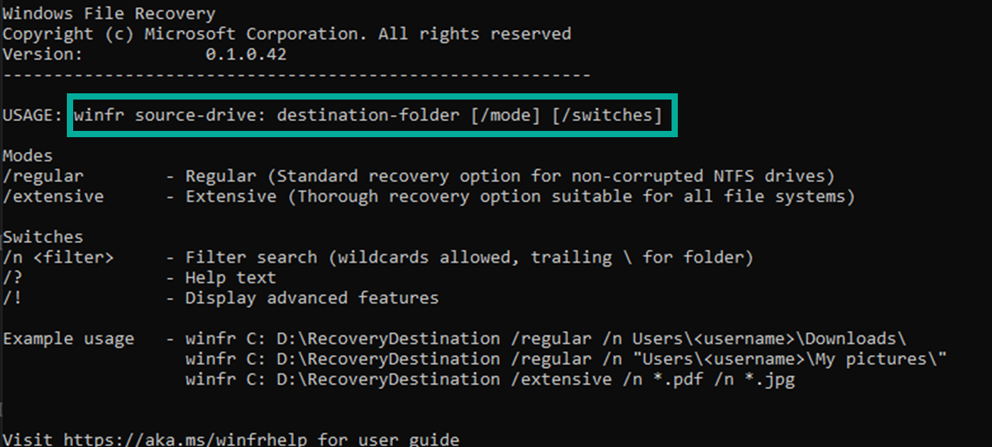 イメージ:「 Windows File Recovery」を使ってファイルを復元-03