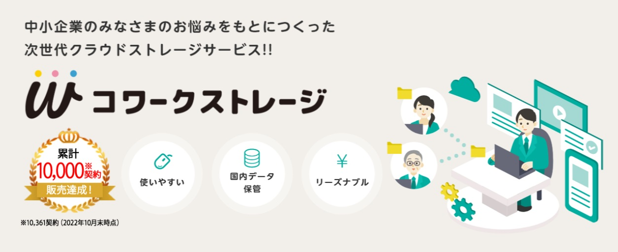 イメージ：オンラインストレージを試したい場合は「コワークストレージ」がおすすめ