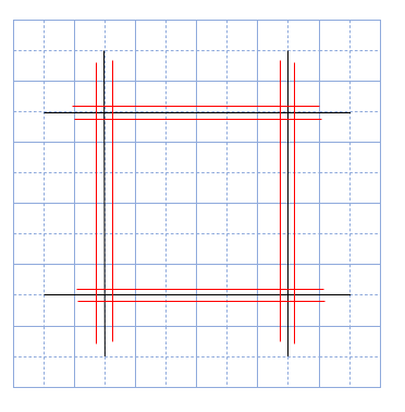イメージ：壁の厚みを書く