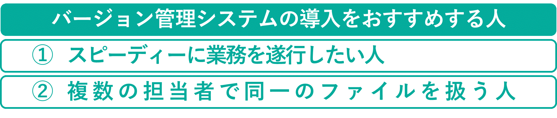 イメージ:バージョン管理システムの導入をおすすめする方々