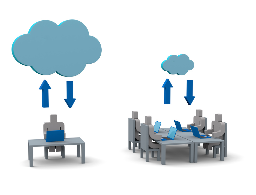 イメージ:クラウドストレージでの大容量ファイルの共有は安全かつ手間がかからない