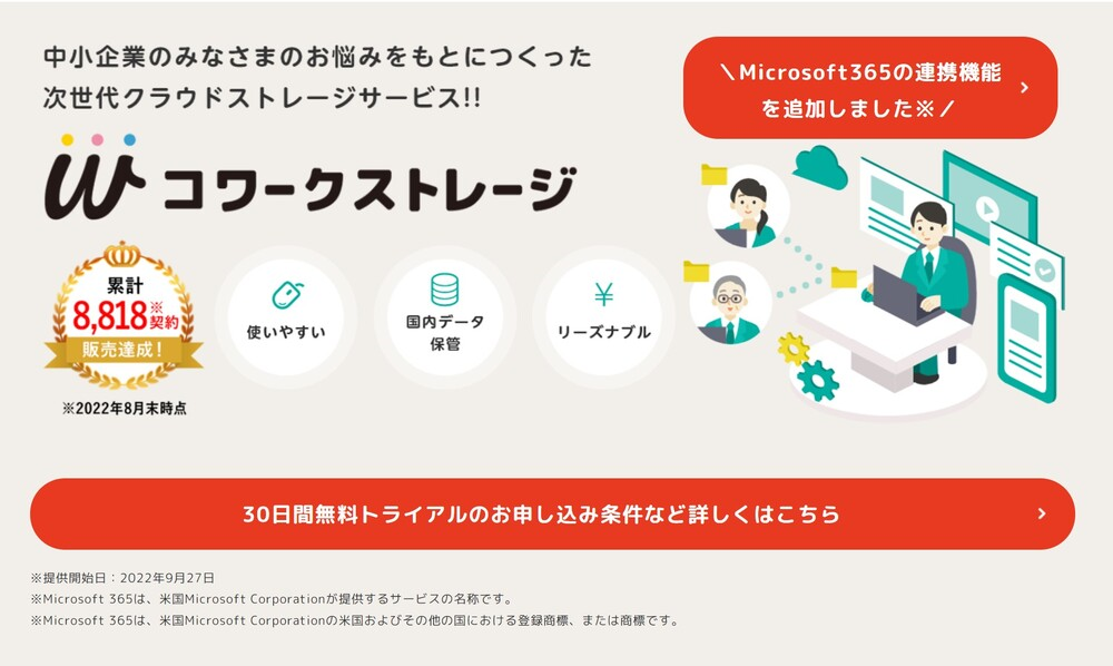 イメージ:クラウドストレージはコワークストレージがおすすめ