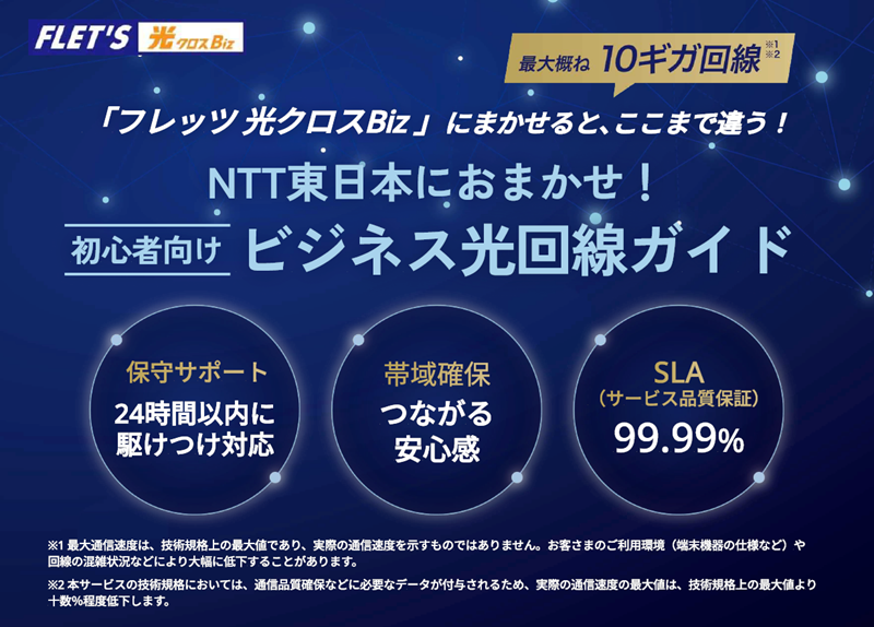 イメージ：フレッツ 光クロス Biz パンフレット