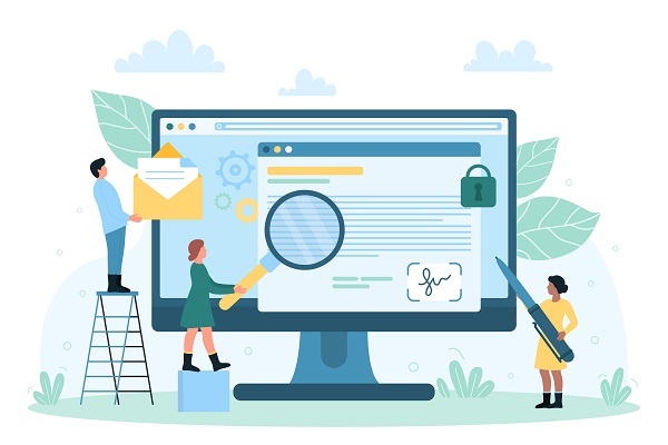 イメージ：請求書を電子的に送付する場合、電子帳簿保存法対応が必要