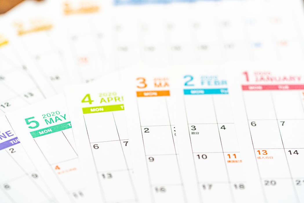 イメージ：適格請求書発行事業者登録の申請スケジュール