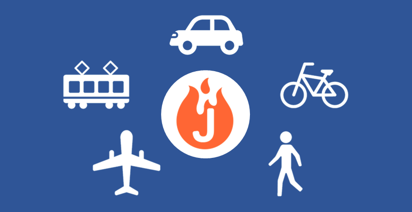 イメージ：各種交通手段のエネルギー消費量はどれくらい？