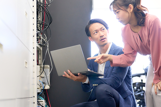 イメージ：LAN配線工事の手順4ステップ