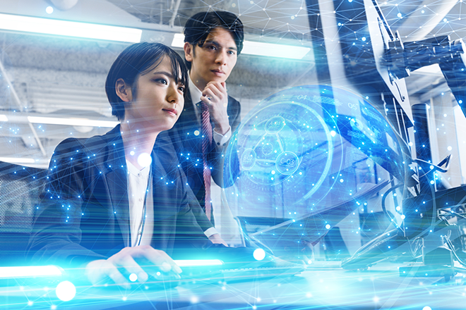 イメージ：ネットワークとは機器やサーバー間で情報を伝送する仕組み