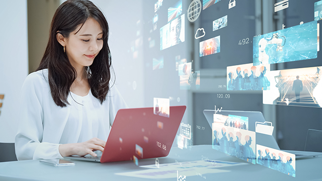 イメージ：ネットワークとは通信機器をつなぐ技術