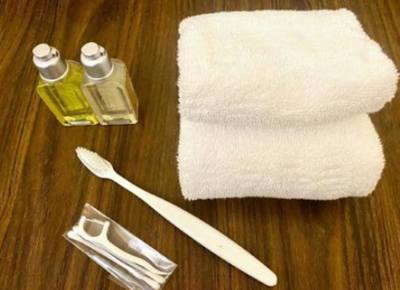 イメージ:アメニティはフロントから持っていってもらう、という合理化