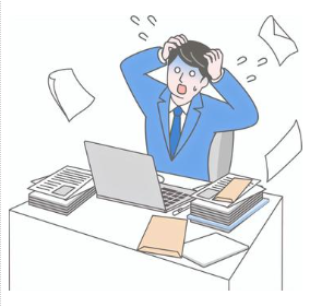 イメージ：出来る人材ほど、仕事に追われる