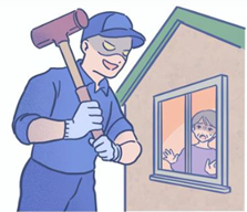 イメージ：　貴金属店だけでなく、不動産会社も狙われる