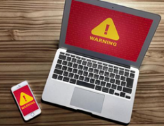 イメージ：ハッカーによる犯罪は、被害の過半数が中小企業