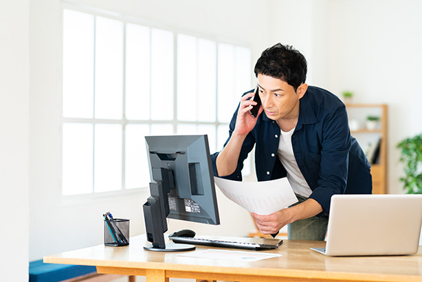 イメージ：テレワークの導入率はコロナ禍で2倍に