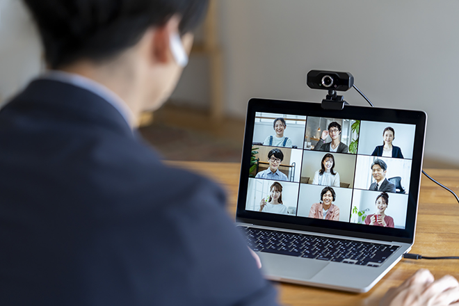 イメージ：Web会議システムで録音する権限がない場合の録音方法