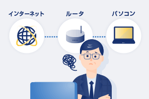インターネット ルータ パソコン