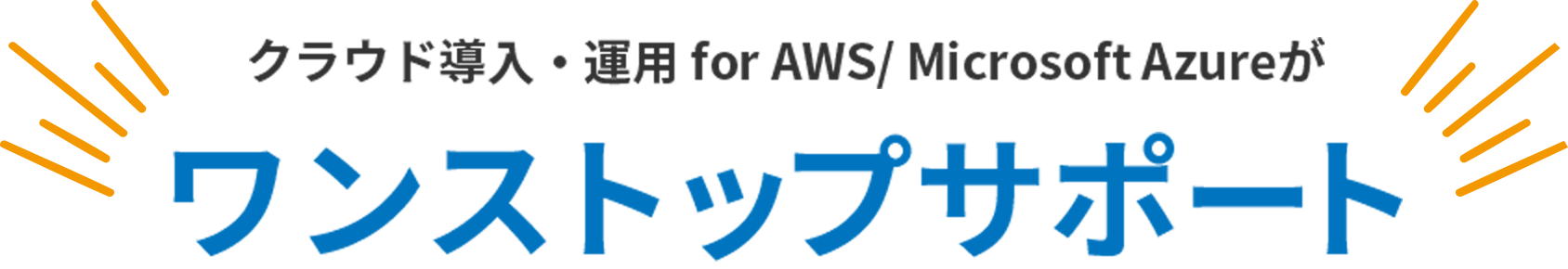 クラウド導入・運用 for AWS/ Microsoft Azureがワンストップサポート