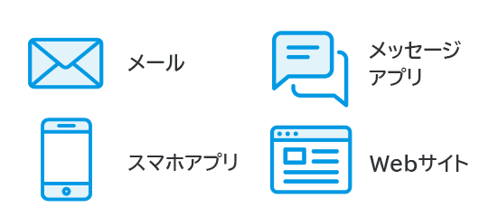 メール メッセージアプリ スマホアプリ Webサイト