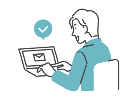 イメージ：ICTやDXのコラムや導入事例等がメルマガで届く！