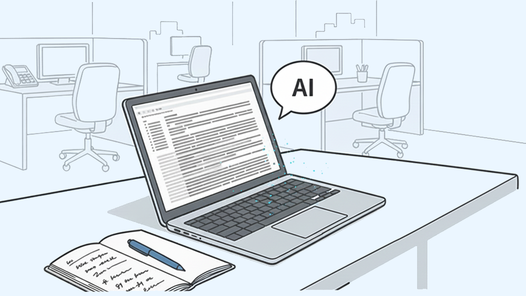イメージ：留守番電話をAIが自動で文字起こし・要約