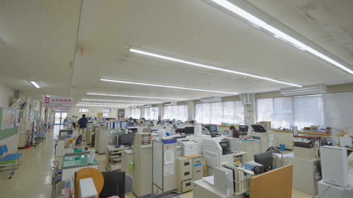 中川村役場内部の様子