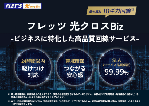 イメージ：フレッツ 光クロス Biz デジタルパンフレット