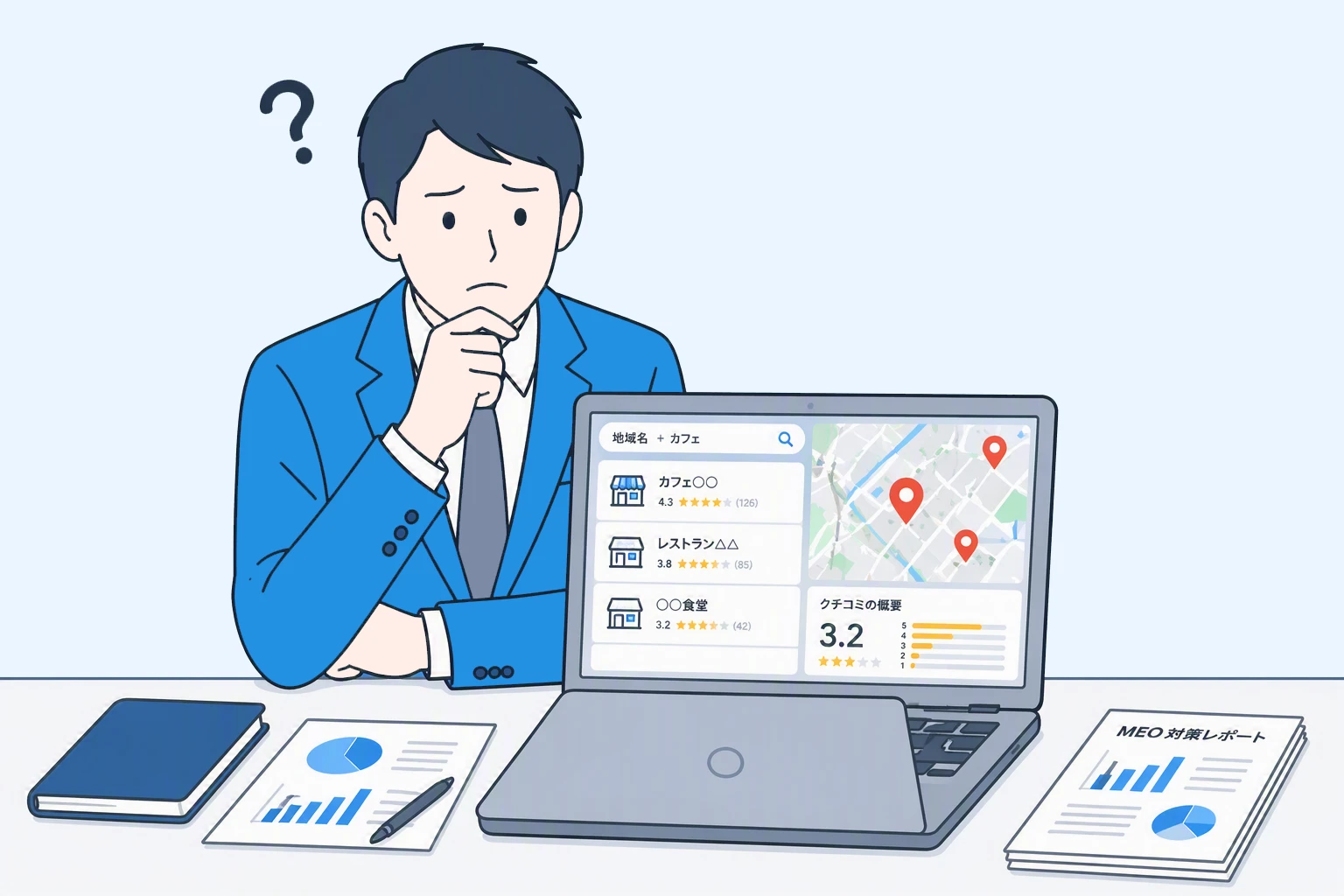 イメージ：MEO対策の始め方が分からない