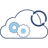 イメージ：AWS、Azureの現状構成を活用できるため、手間のかかる構成変更が不要で、LGWAN上にサービス提供できます。