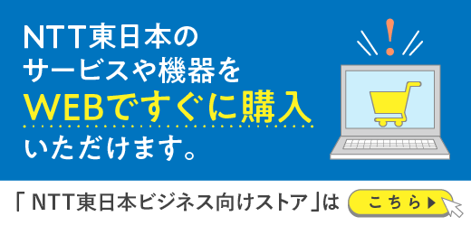 NTT東日本のサービスや機器をWEBですぐに購入いただけます。「NTT東日本ビジネス向けストア」はこちら