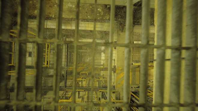 画像:とう道最深部へつながる階段